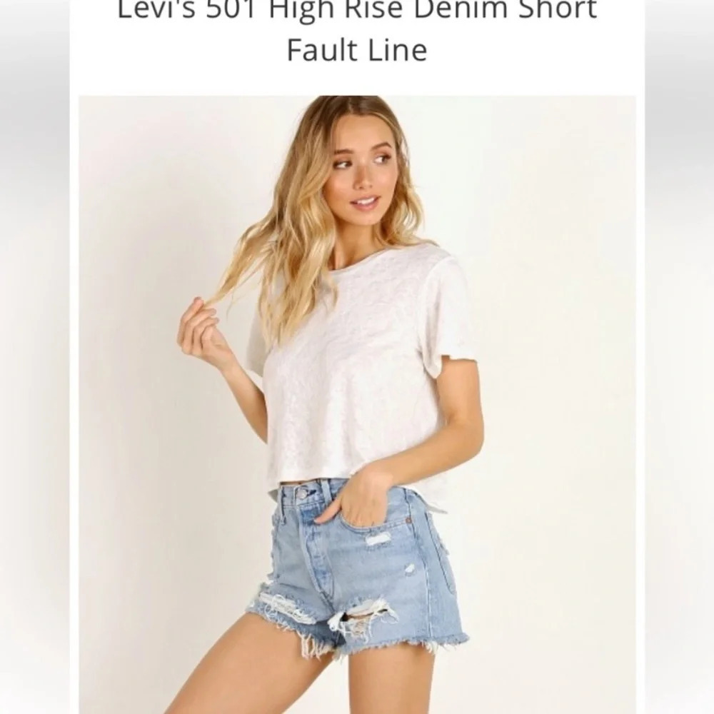 Levi's premium 501 distressed cutoff jean shorts . Size 24 boho beach vacation